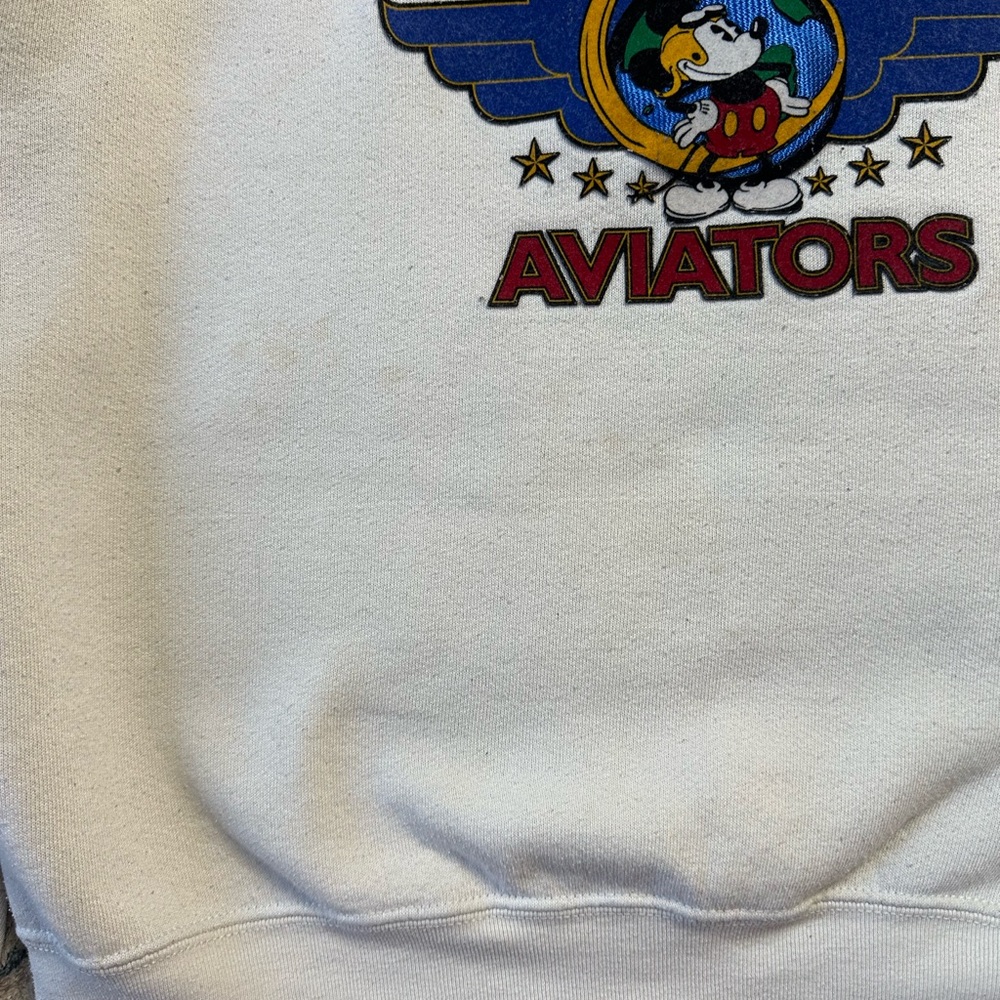 Vintage Disney Mickey Mouse Global Aviators Crewneck Large - Picture 5 of 6